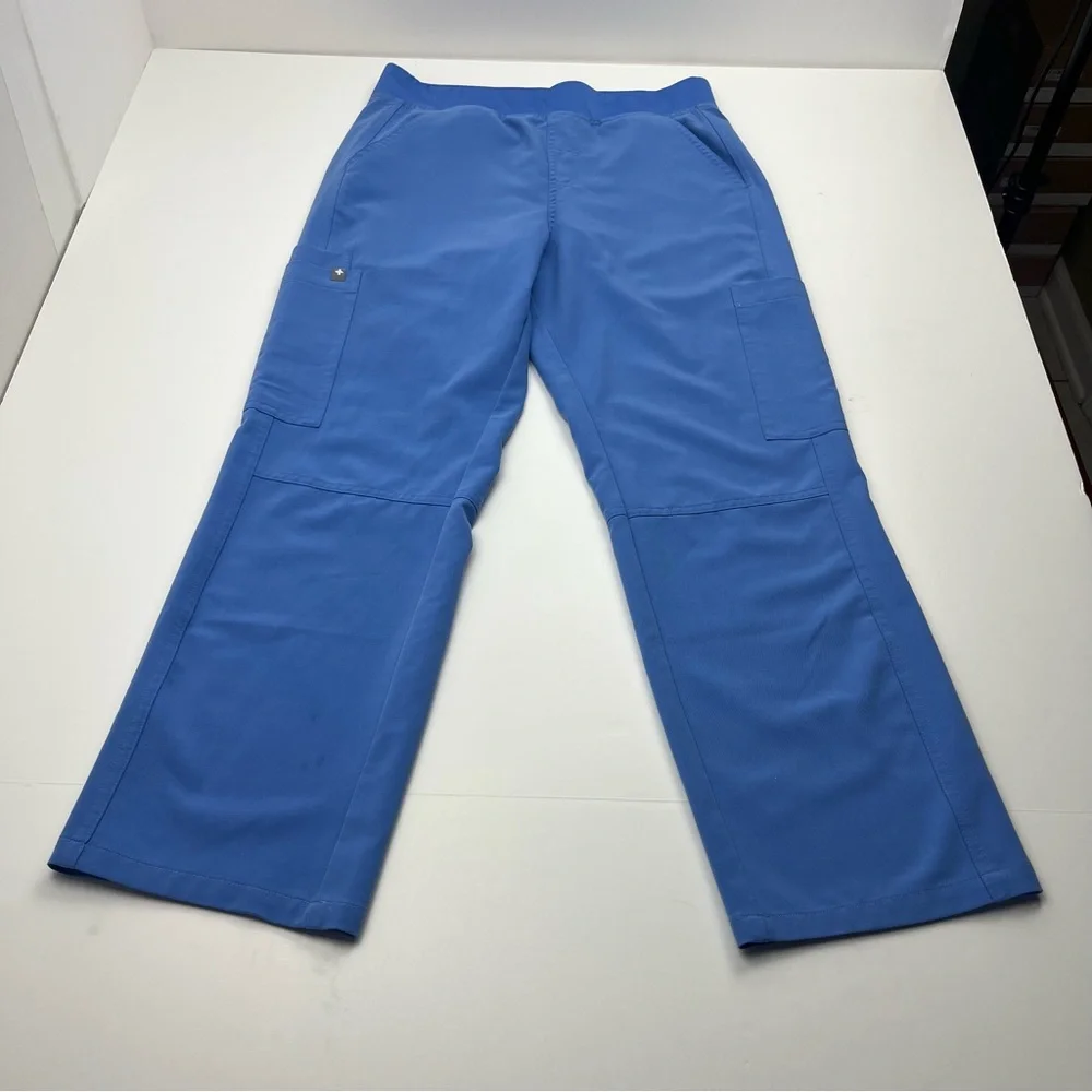 FIGS Technical Collection Mens Axim Cargo Scrub‎ Pant Size Small Blue *FLAWED